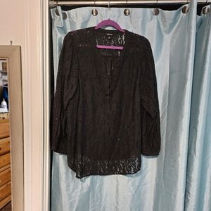 Black lace blouse